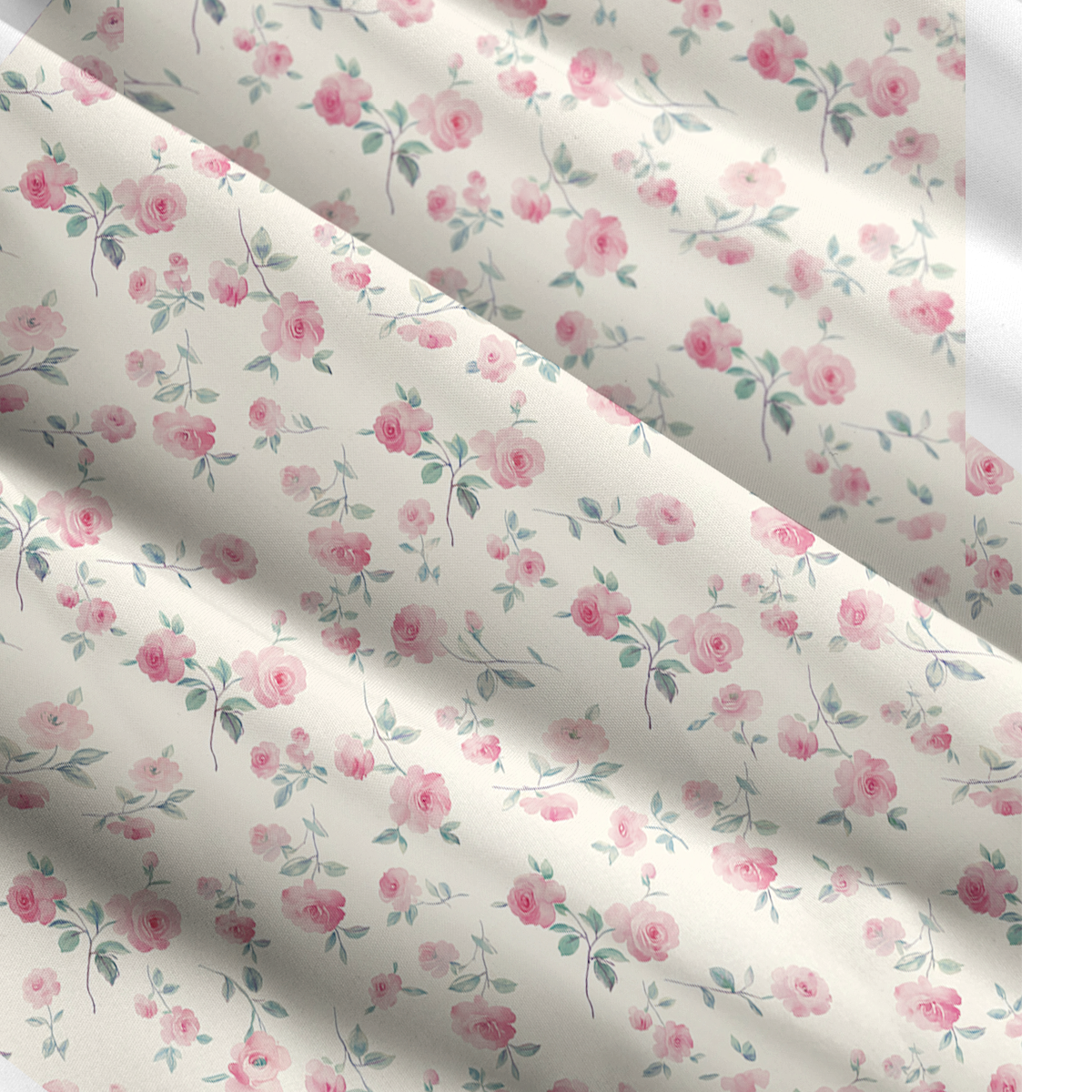 Square Neck Blush Rose Print Slip Dress