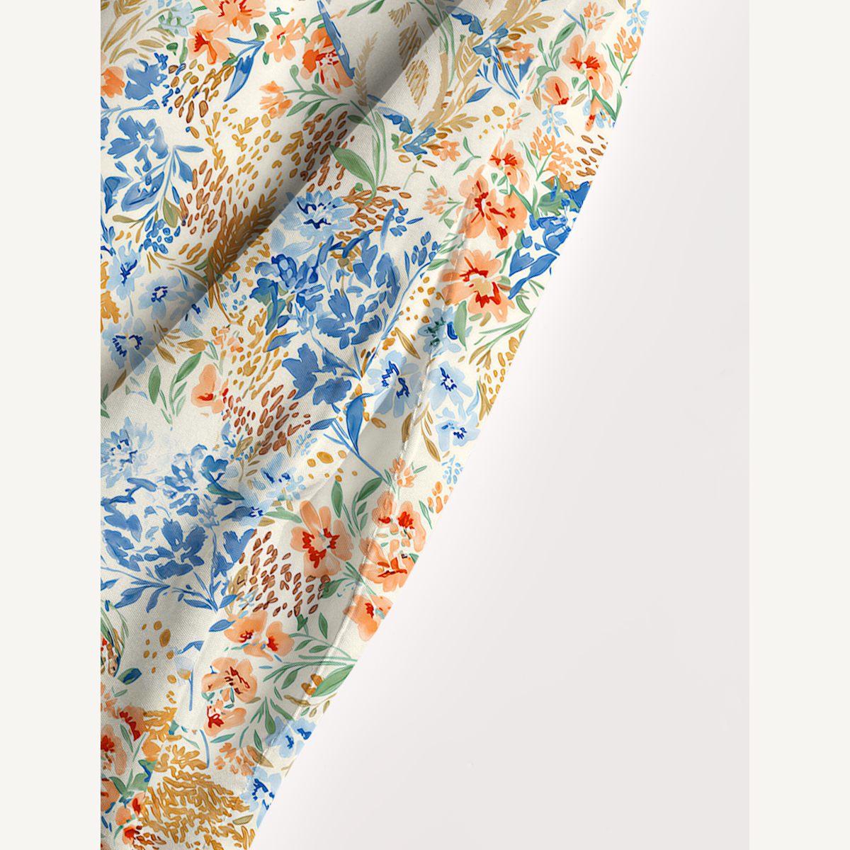 Square Neck Breeze Meadow Print Slip Dress