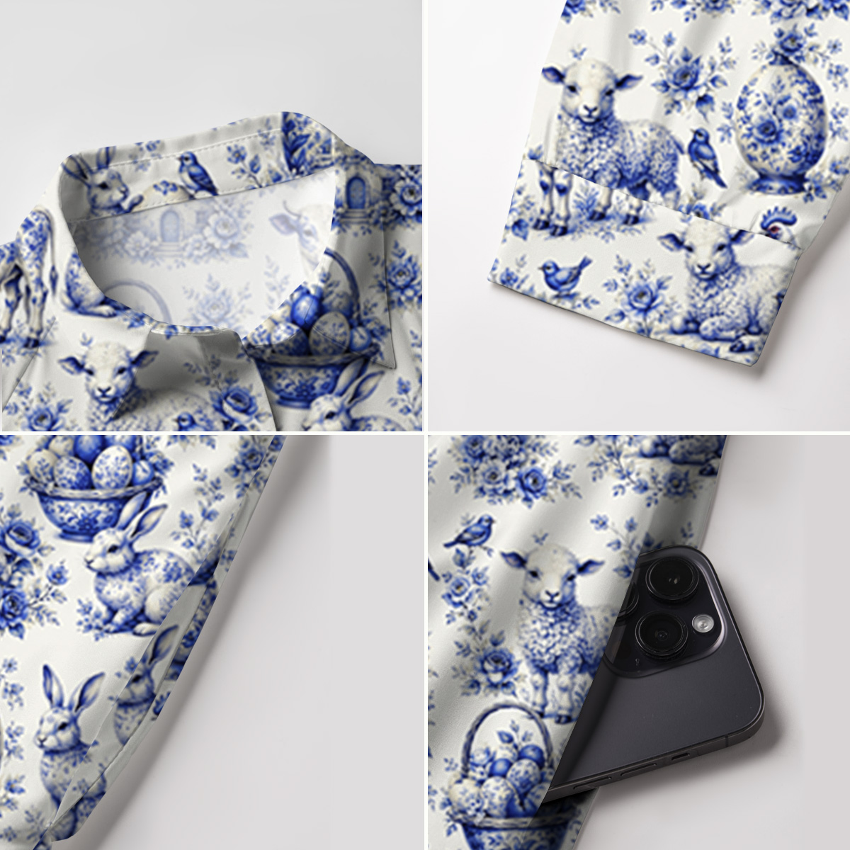 V Neck Collared  Delft Farm Mini Dress For Women With Pockets