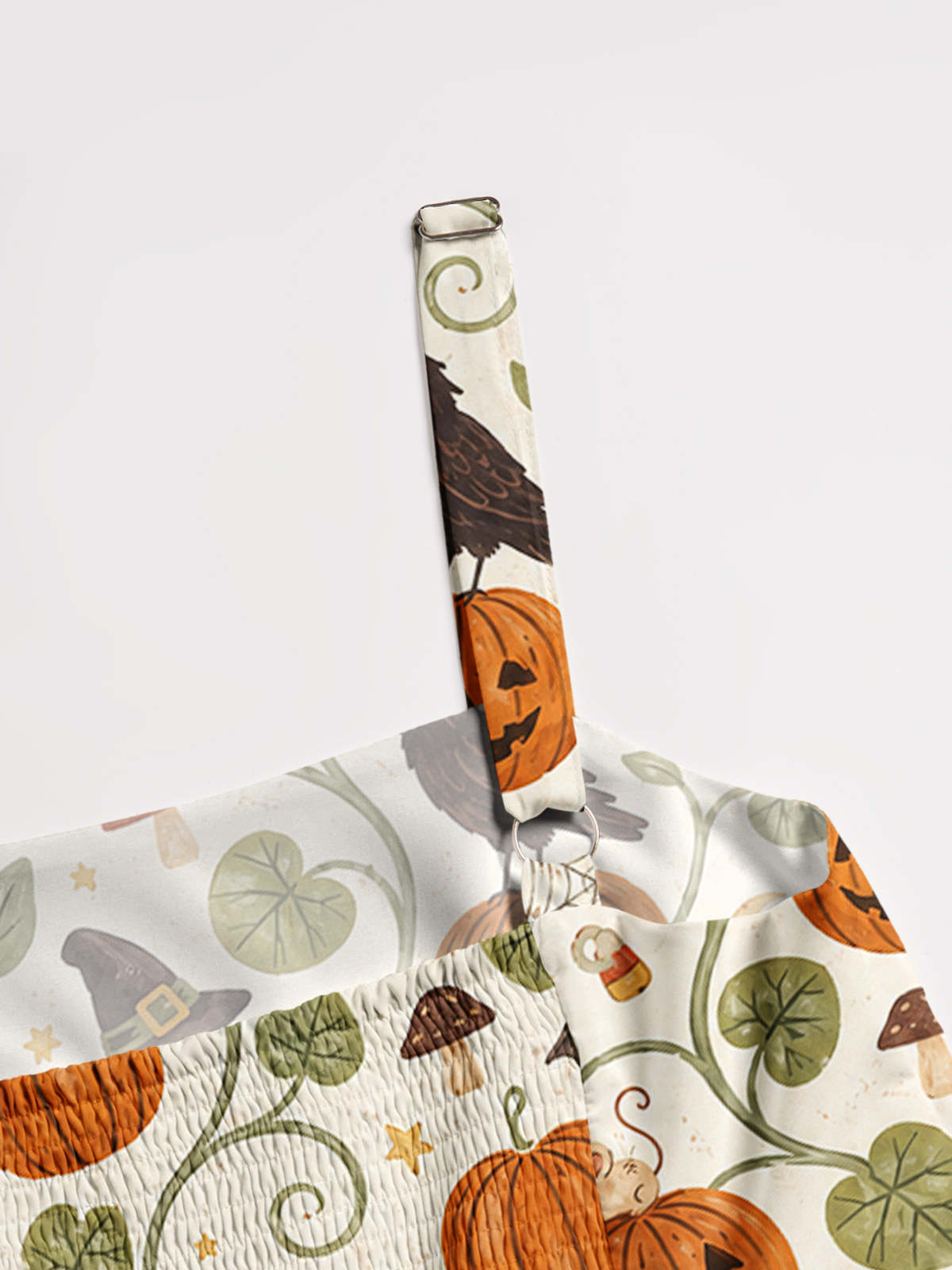 Crow & Pumpkin Garden Print Wide Straps Maxi Dress With Pockets