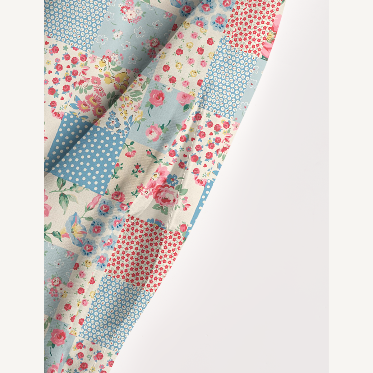 Square Neck Pastel Patc Print Slip Dress