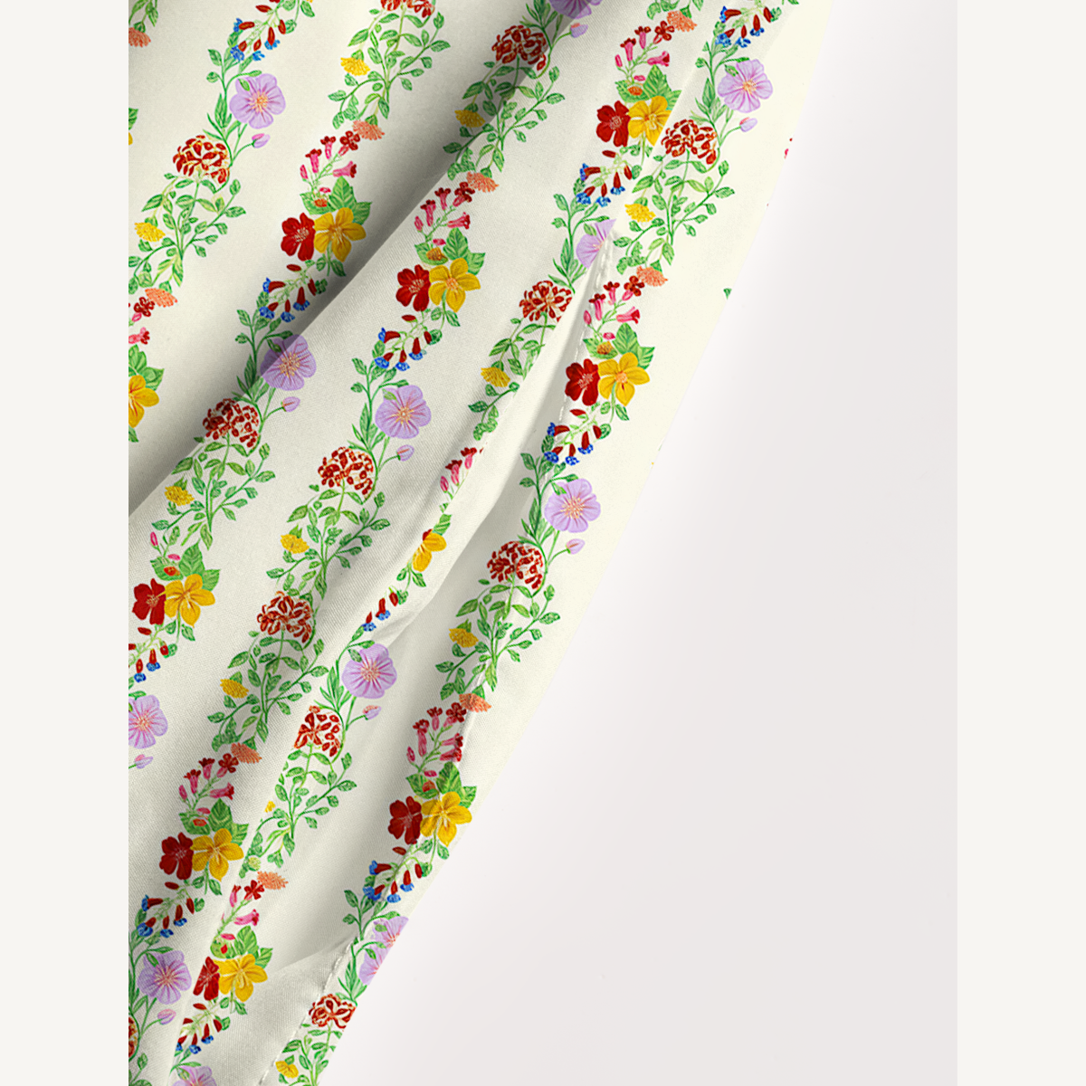 Square Neck Blossom Trail Print Slip Dress