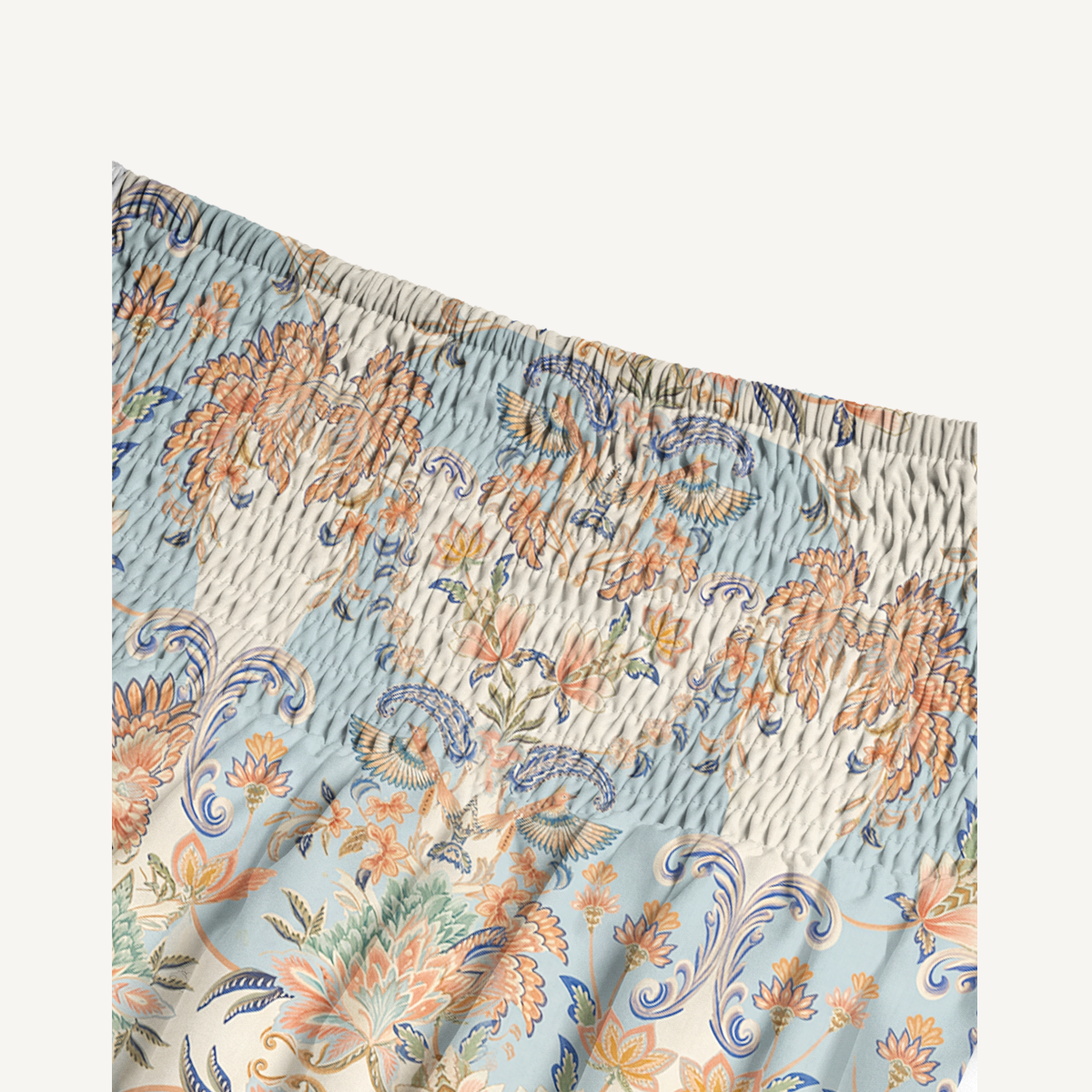 Azure Lily Palace Print Maxi Skirt