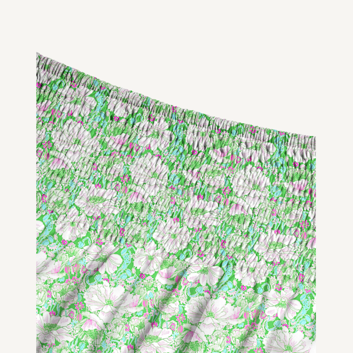 Mint Garden Print Maxi Skirt