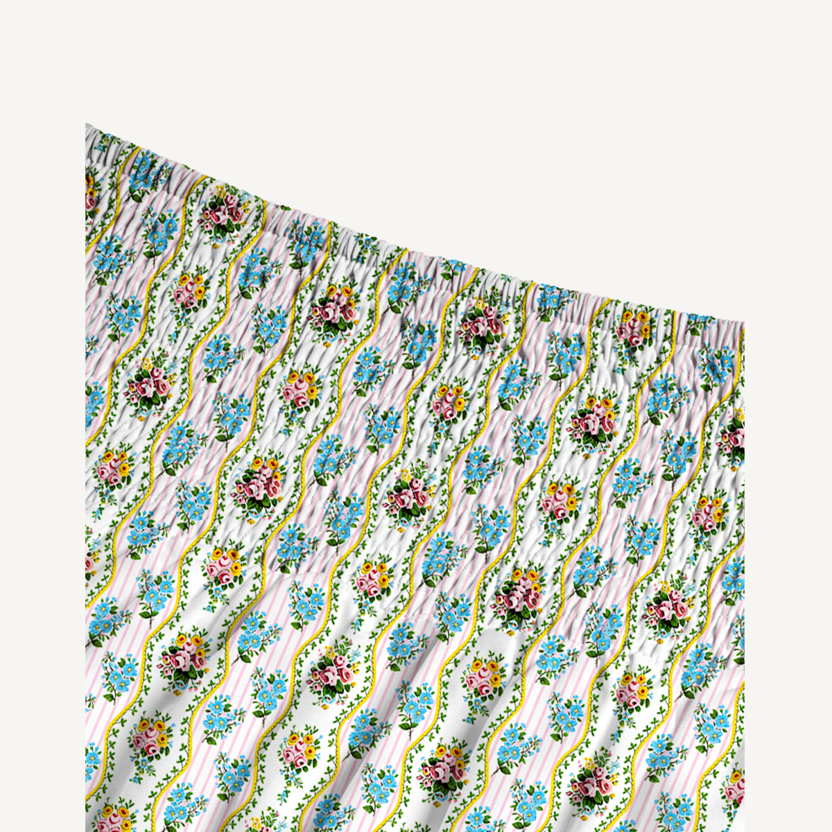 Vintage Bouquet Rose Print Maxi Skirt