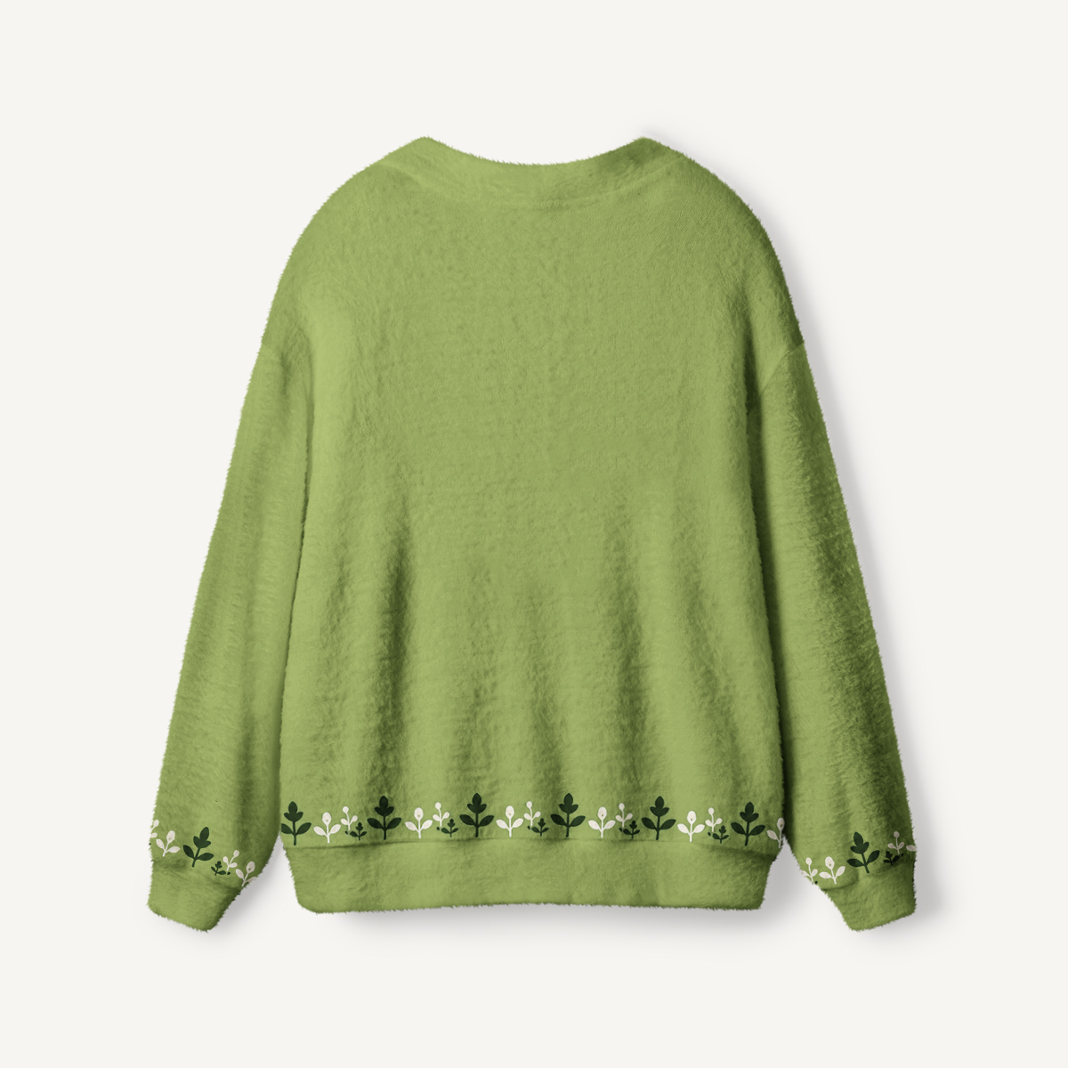 Sheep Herding Dog Fuzzy Cardigan Sweaters