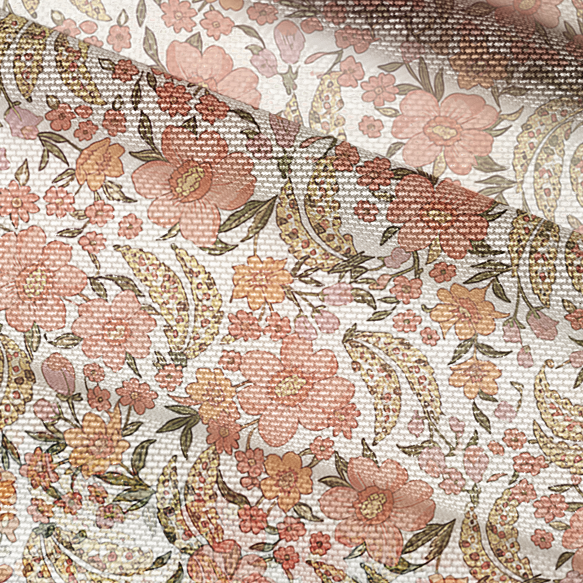 V-Neck Short Sleeve Amber Bloom Print Mesh Top