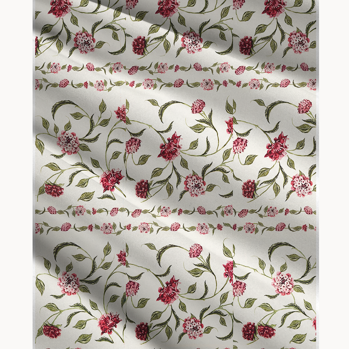 Red Floral Print Maxi Skirt