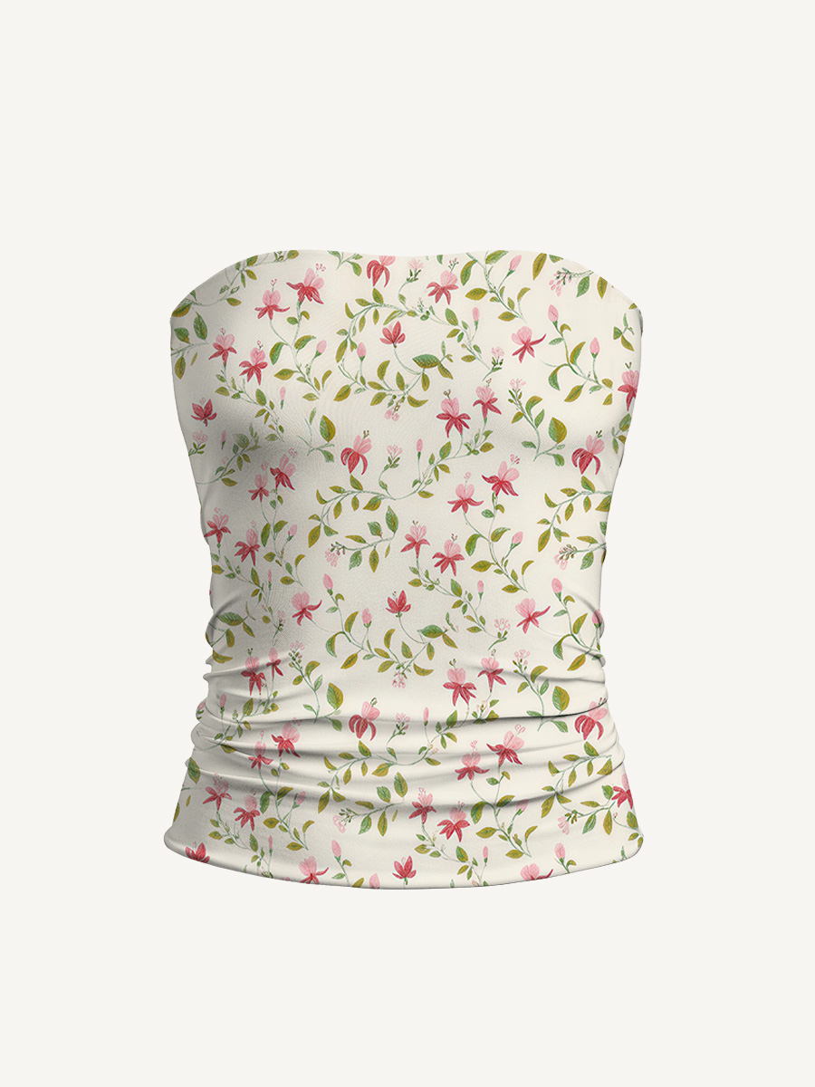 Ruby Vine Print Boho Bandeau Headband