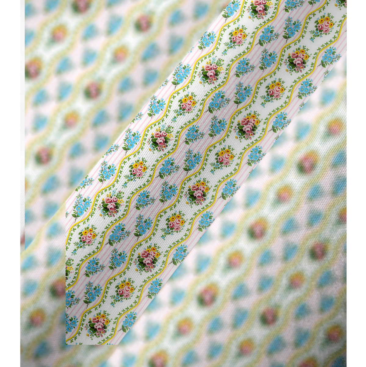  V‑Neck Vintage Bouquet Rose Kimono Sleeve Kaftan Dress