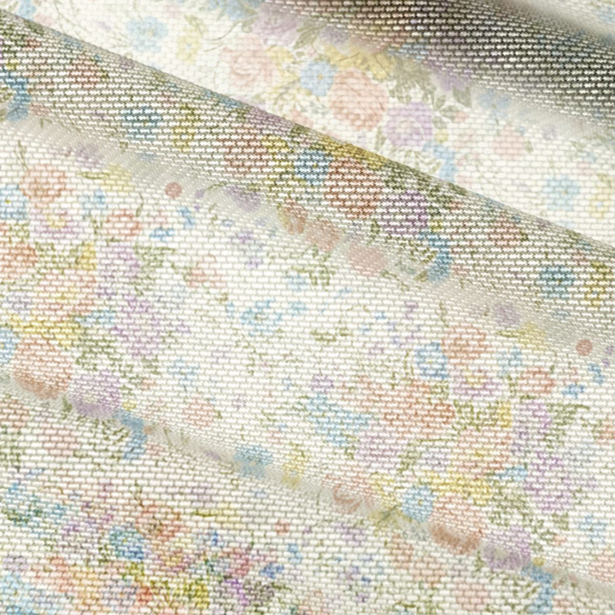 V-Neck Short Sleeve Morning Dew Bouquet Print Mesh Top