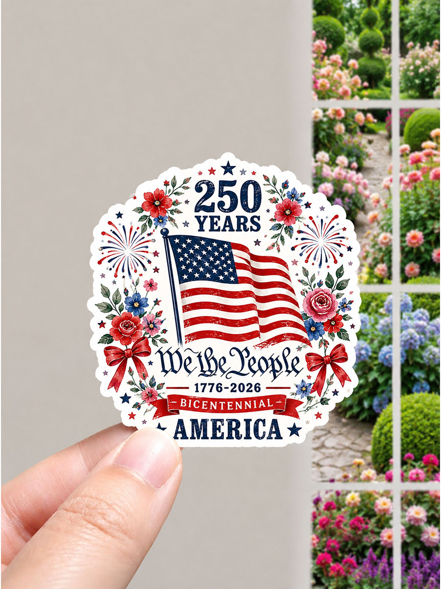 Flower 4th Of July Stickers