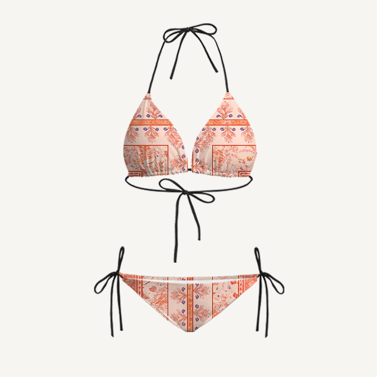 Dahlia Tie Side Bikini Set with Matching Pants
