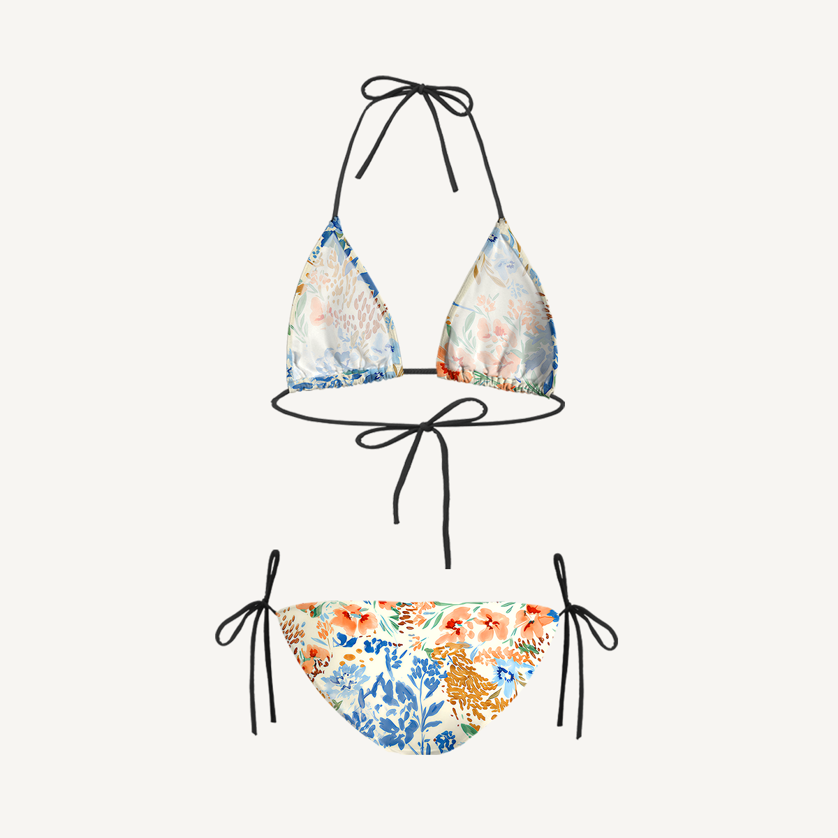 Breeze  Meadow Tie Side Bikini Set with Matching Pants