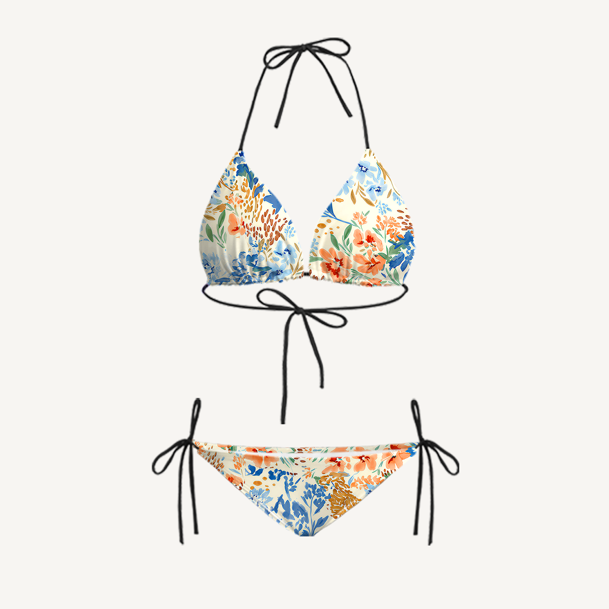 Breeze  Meadow Tie Side Bikini Set with Matching Pants