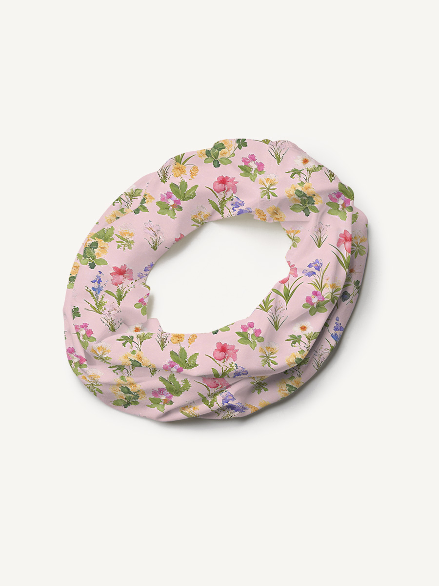 Delicate Blossom Print Boho Bandeau Headband