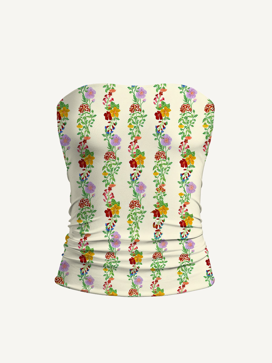 Blossom Trail Print Boho Bandeau Headband