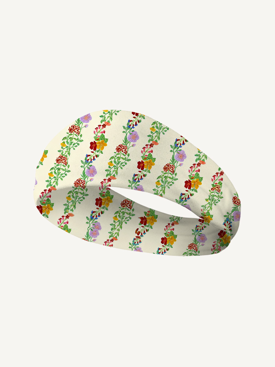 Blossom Trail Print Boho Bandeau Headband