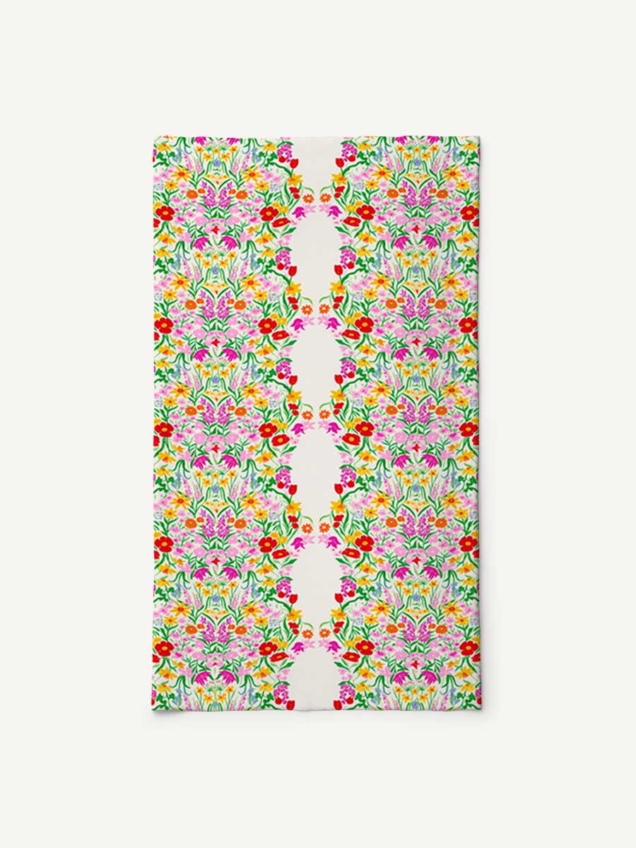 Elegant Garden Print Boho Bandeau Headband