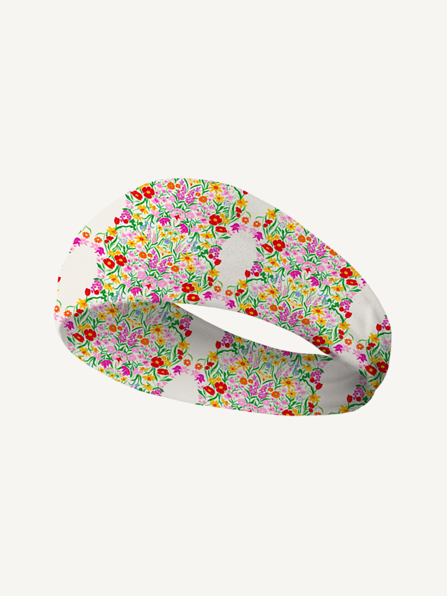 Elegant Garden Print Boho Bandeau Headband
