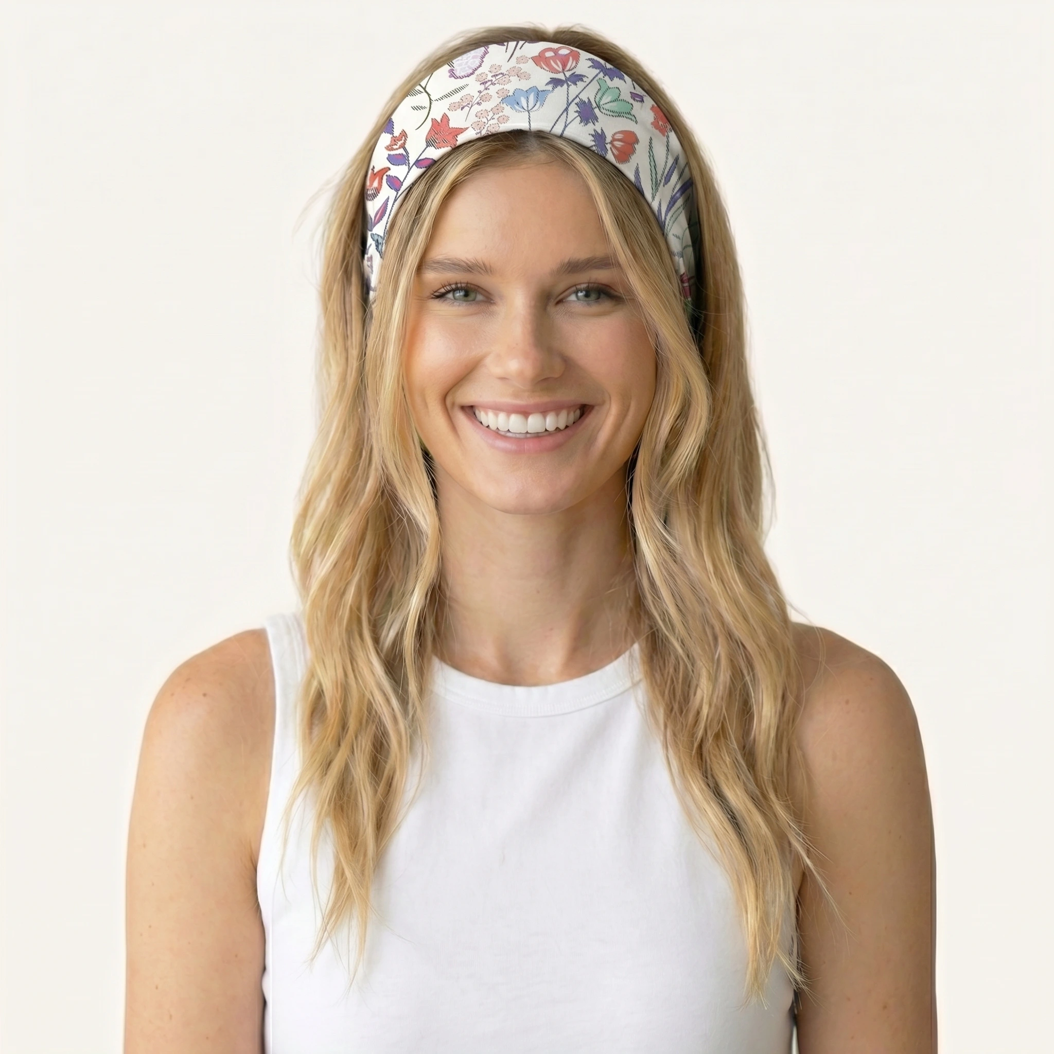 Bohemian Wildflower Garden Print Boho Bandeau Headband