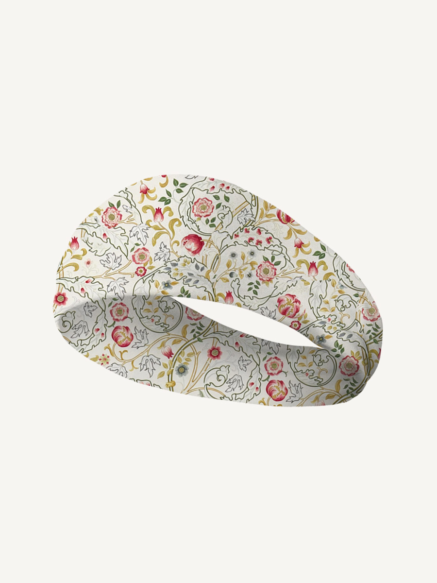 Peony Vine Garden Print Boho Bandeau Headband
