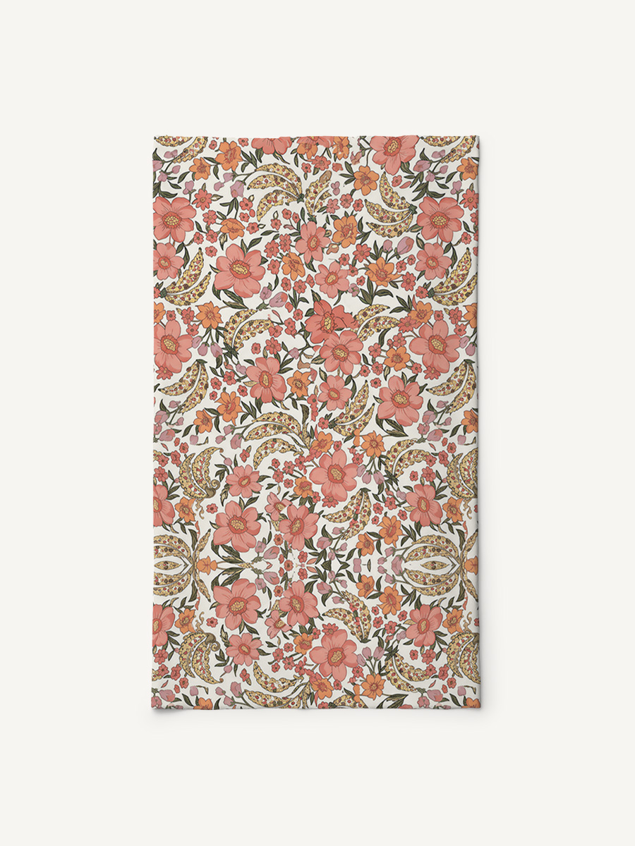 Amber Bloom Print Boho Bandeau Headband