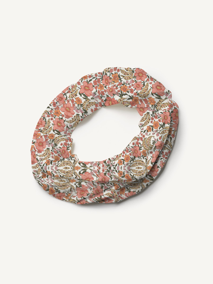 Amber Bloom Print Boho Bandeau Headband