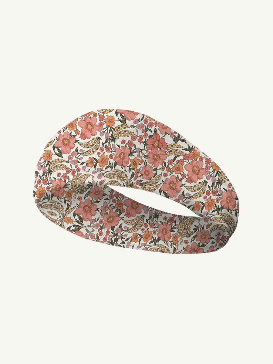 Amber Bloom Print Boho Bandeau Headband