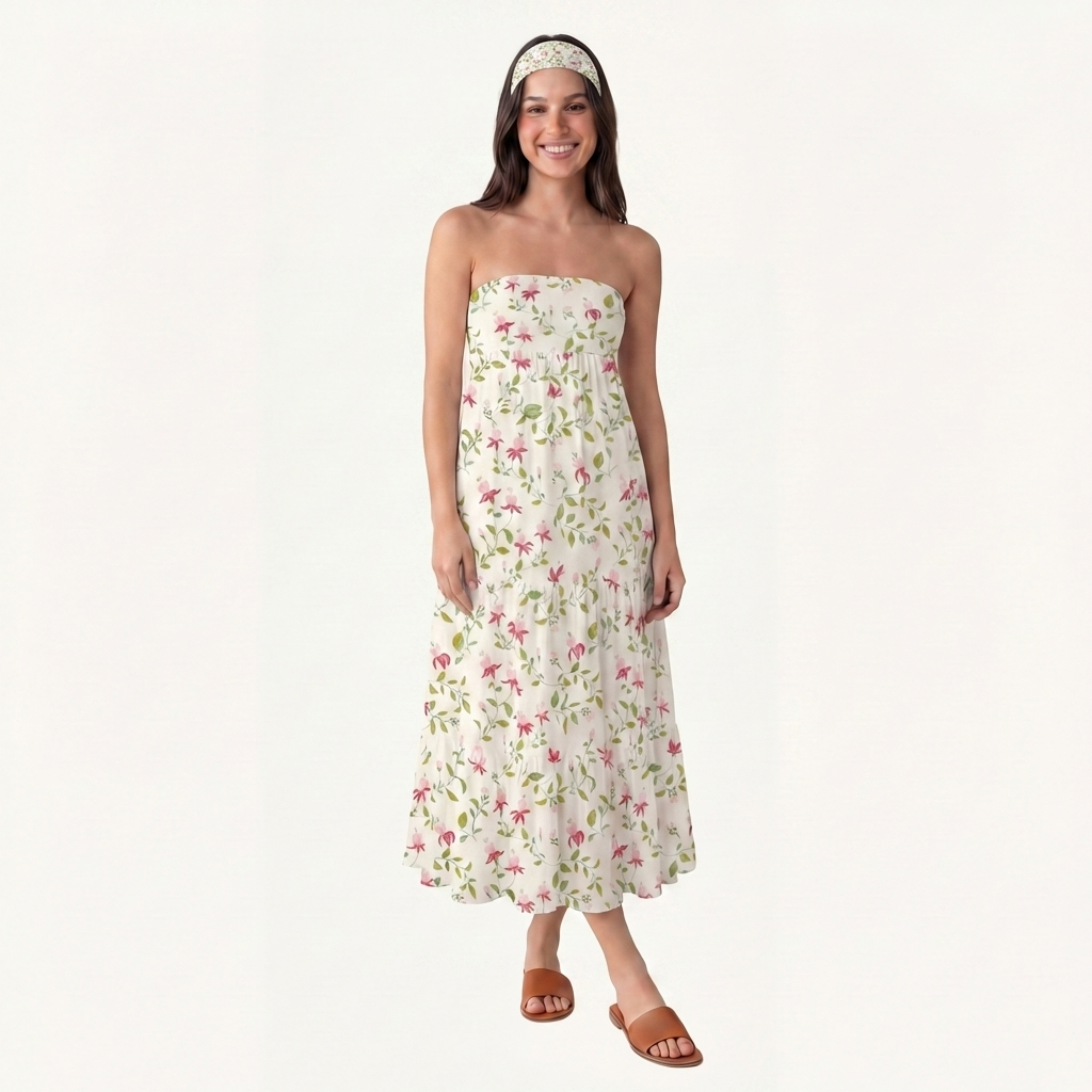 Ruby Vine Print Boho Bandeau Headband