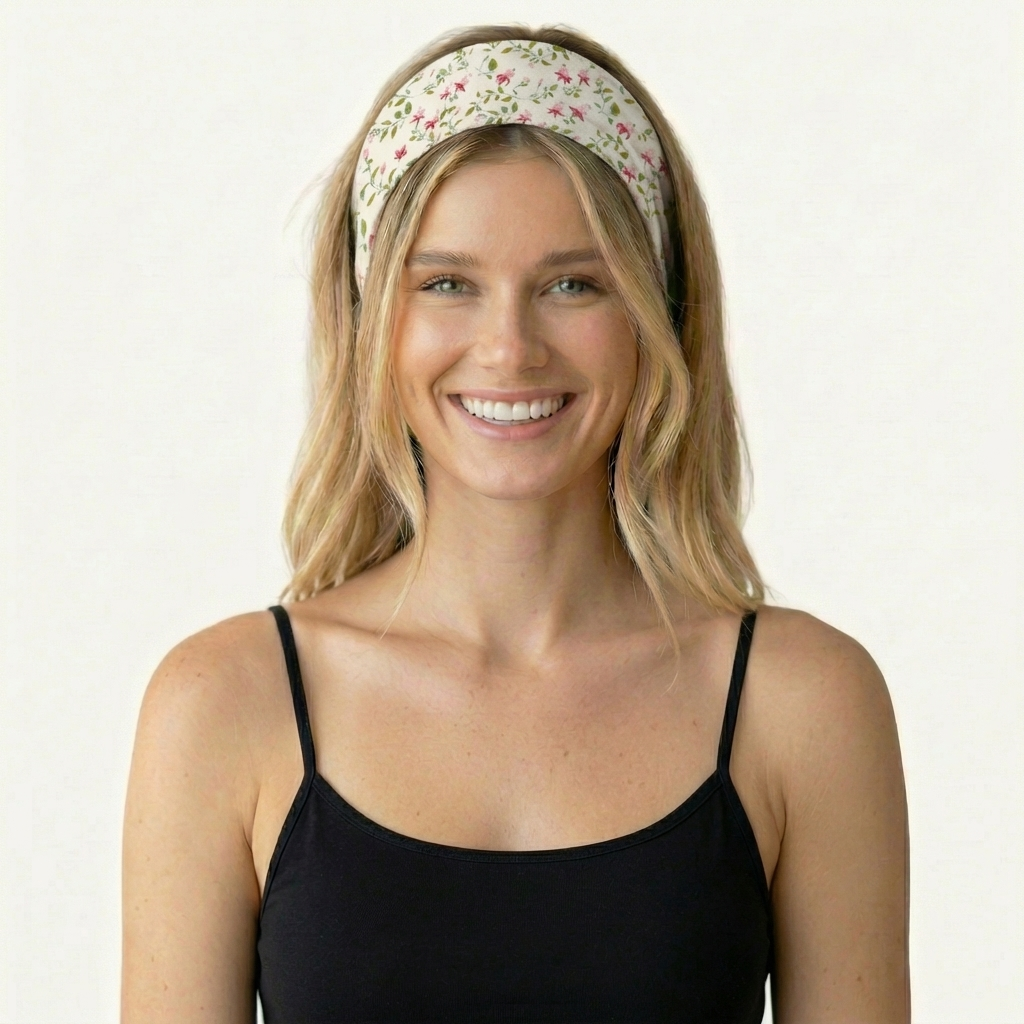 Ruby Vine Print Boho Bandeau Headband