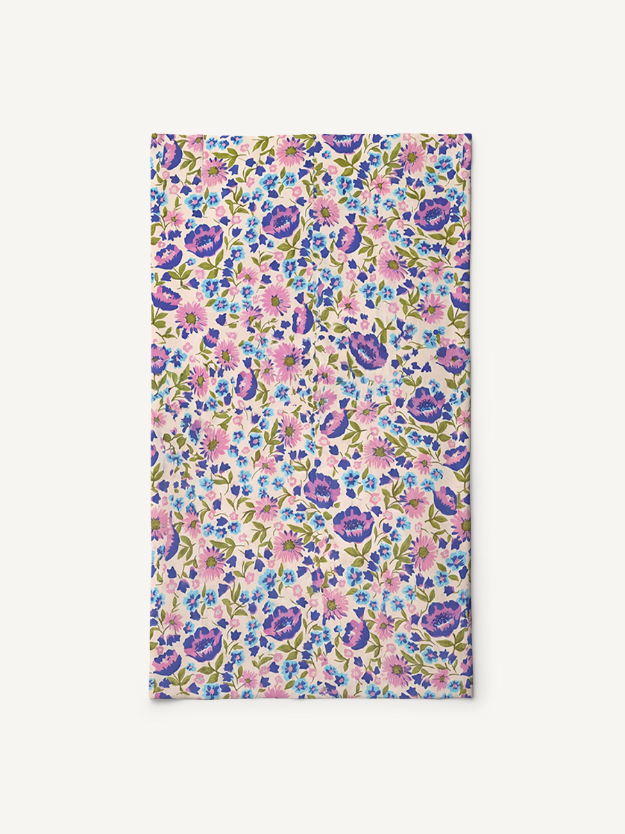 Lavender Bloom Print Boho Bandeau Headband