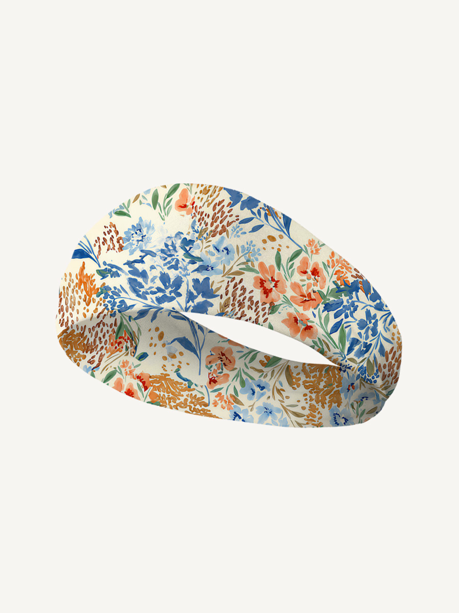 Breeze Meadow Print Boho Bandeau Headband