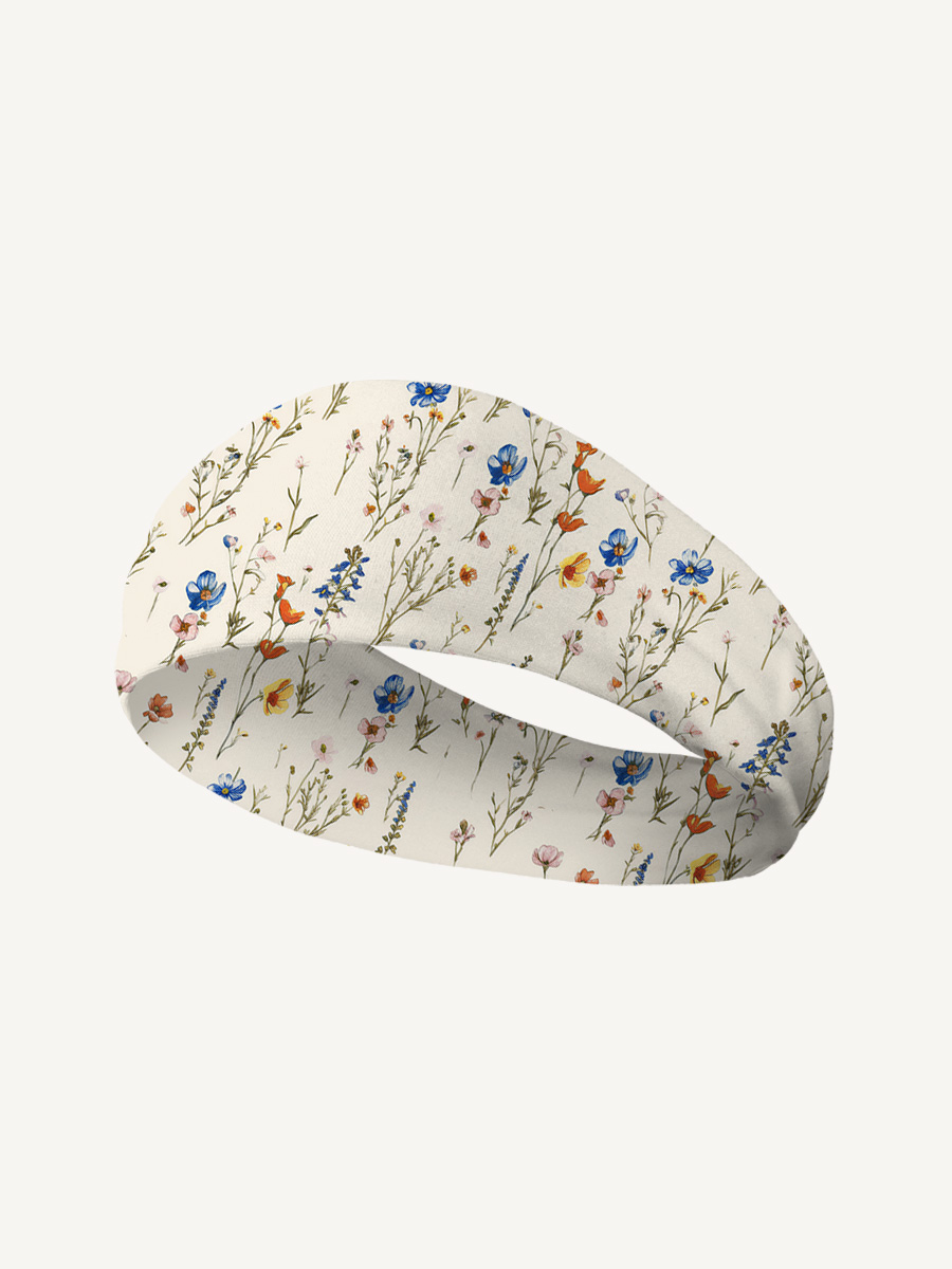 Wild Bloom Print Boho Bandeau Headband