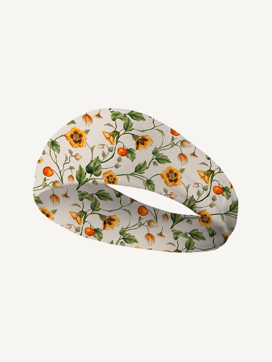 Golden Field Print Boho Bandeau Headband