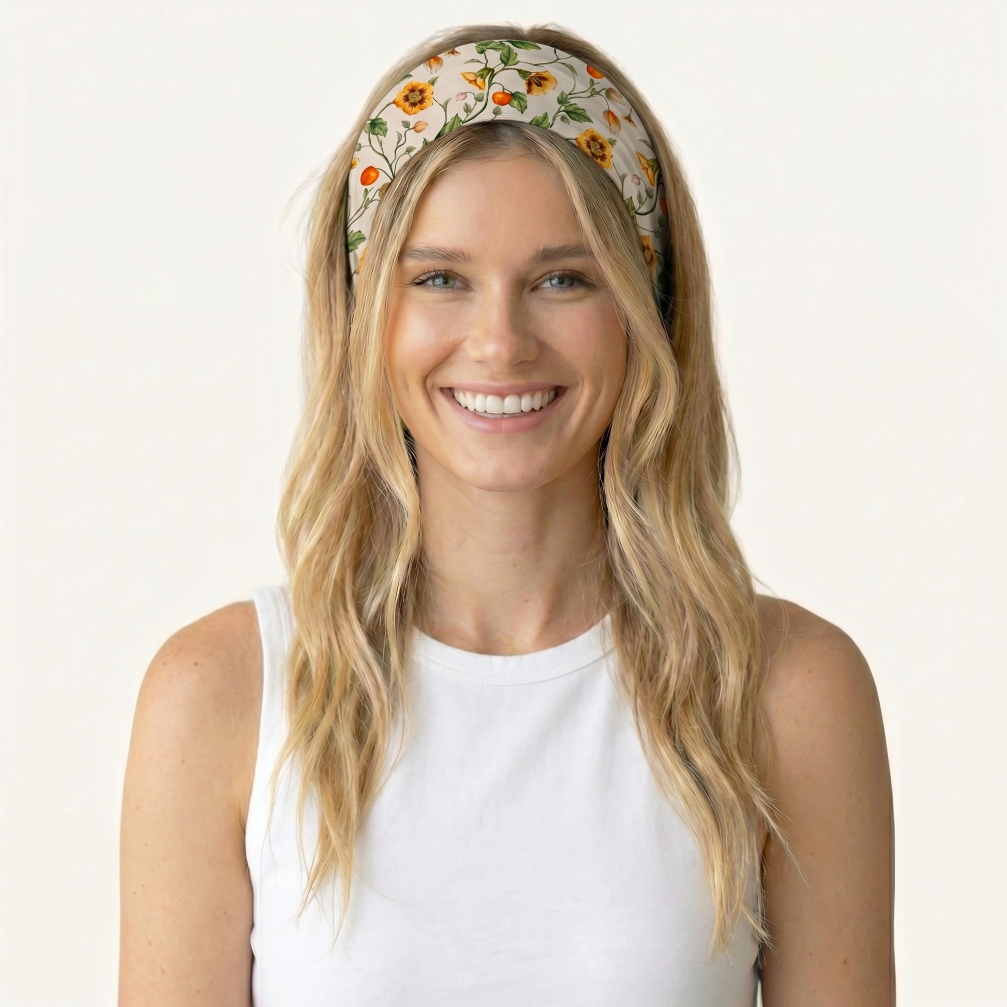 Golden Field Print Boho Bandeau Headband
