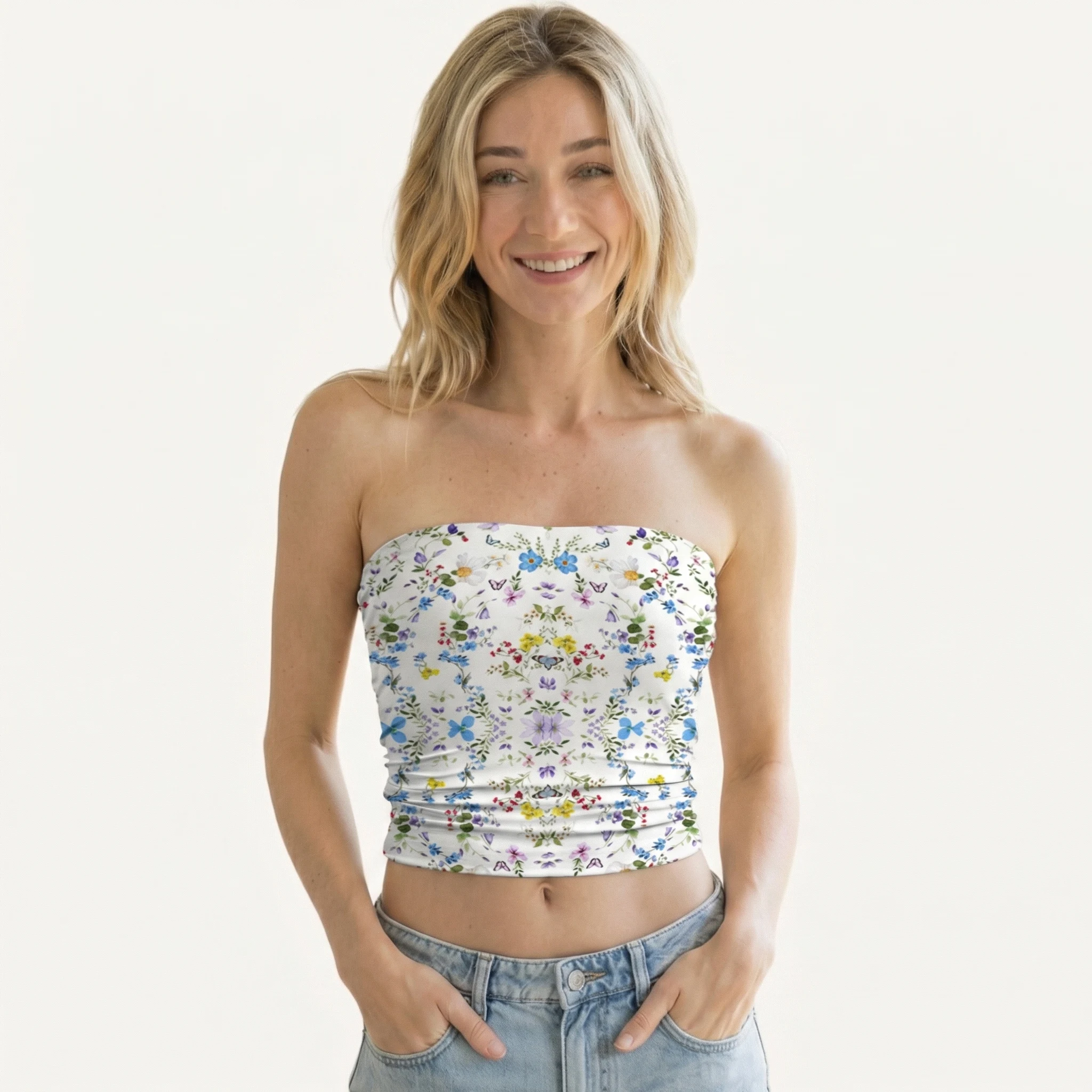 Butterfly Trail Print Boho Bandeau Headband