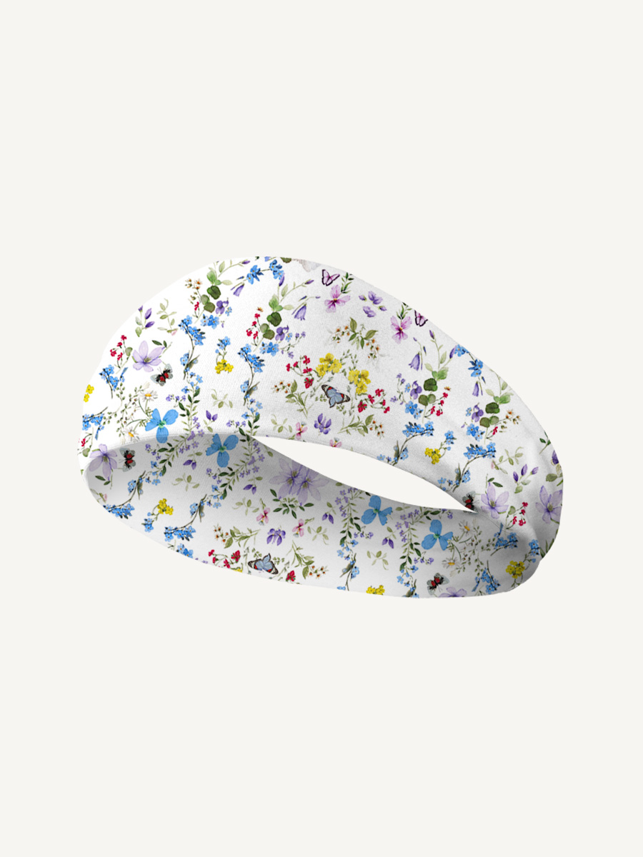 Butterfly Trail Print Boho Bandeau Headband
