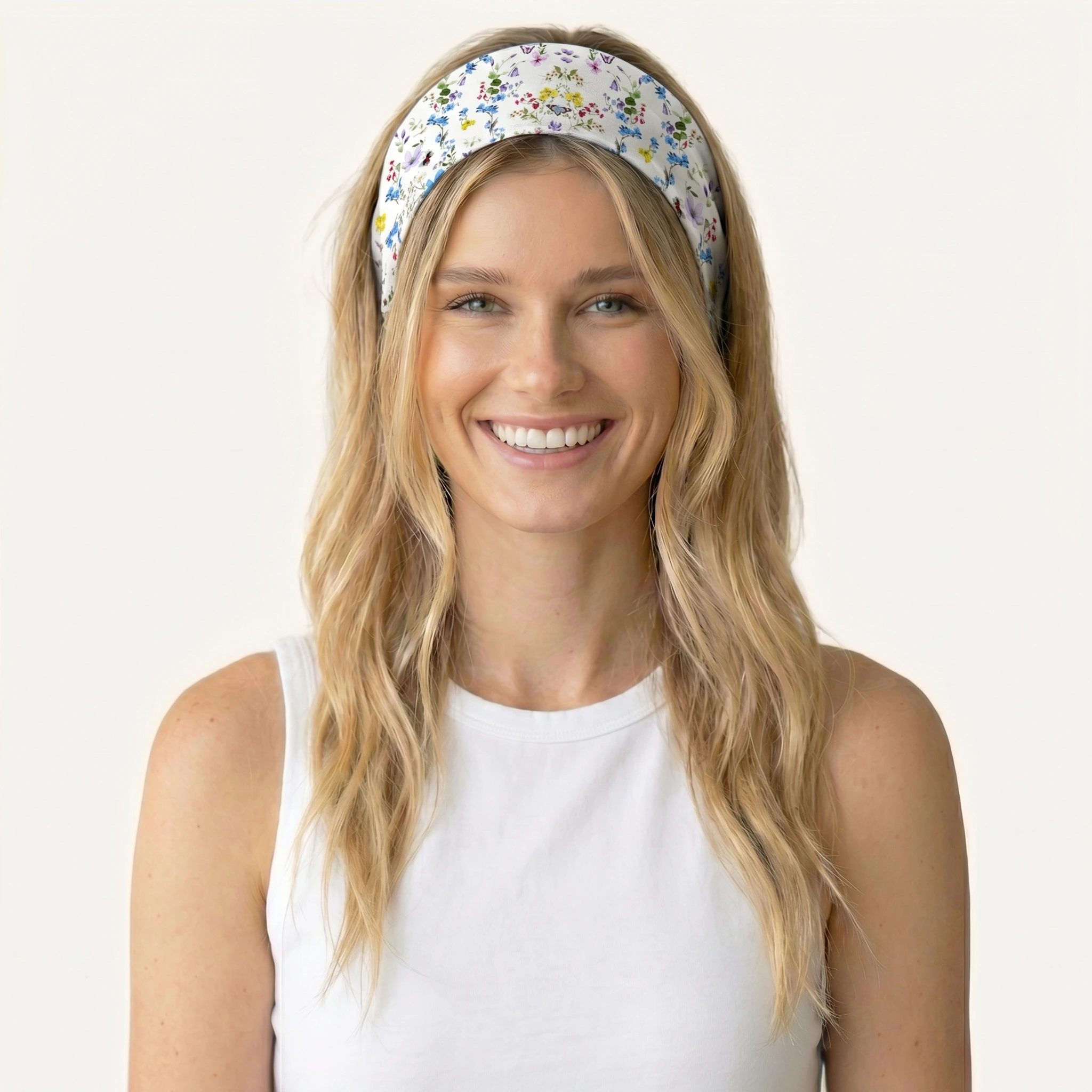 Butterfly Trail Print Boho Bandeau Headband