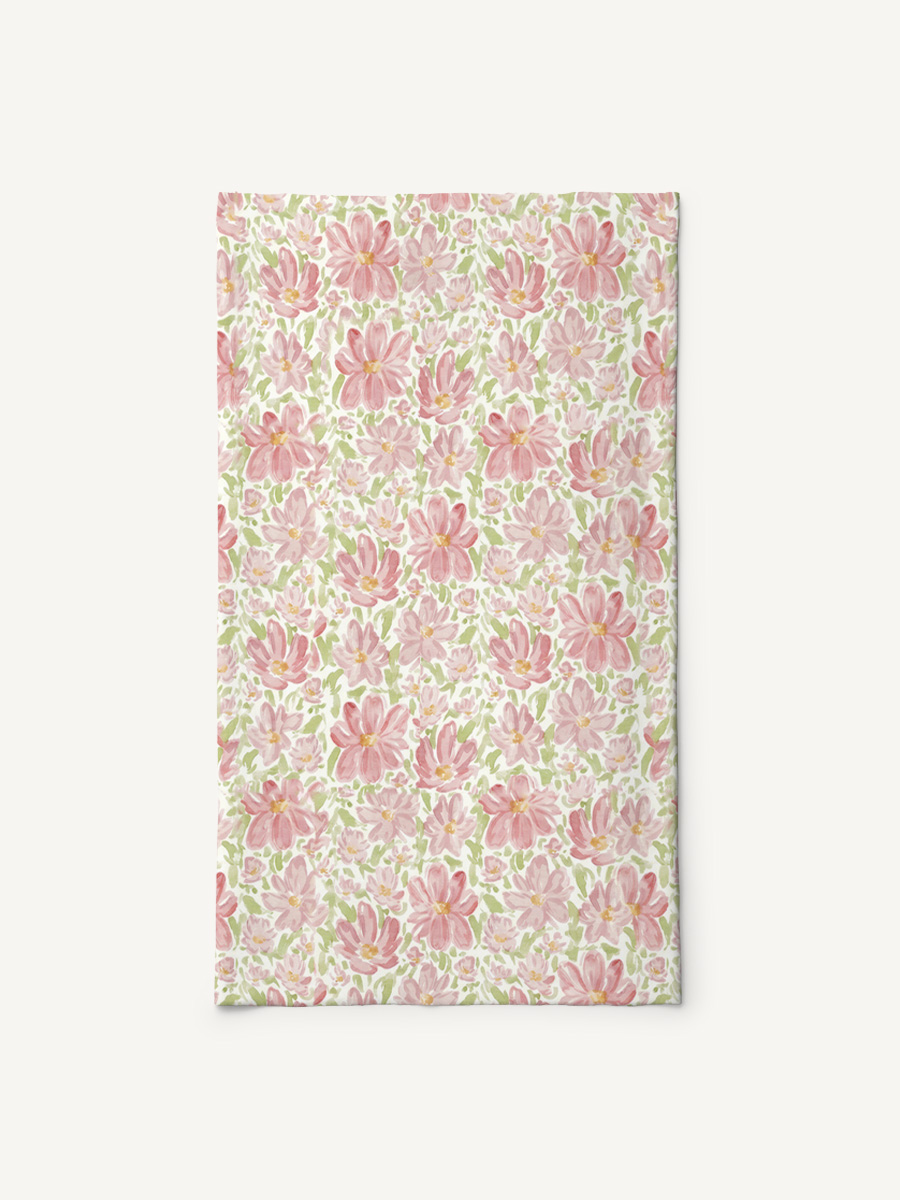 Cosmos Flower Print Boho Bandeau Headband