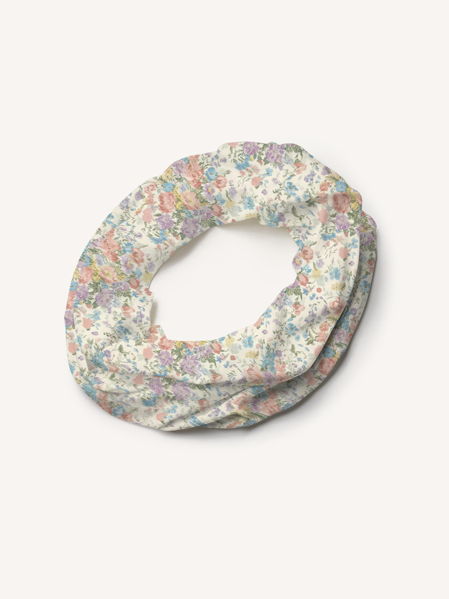 Morning Dew Bouquet Print Boho Bandeau Headband