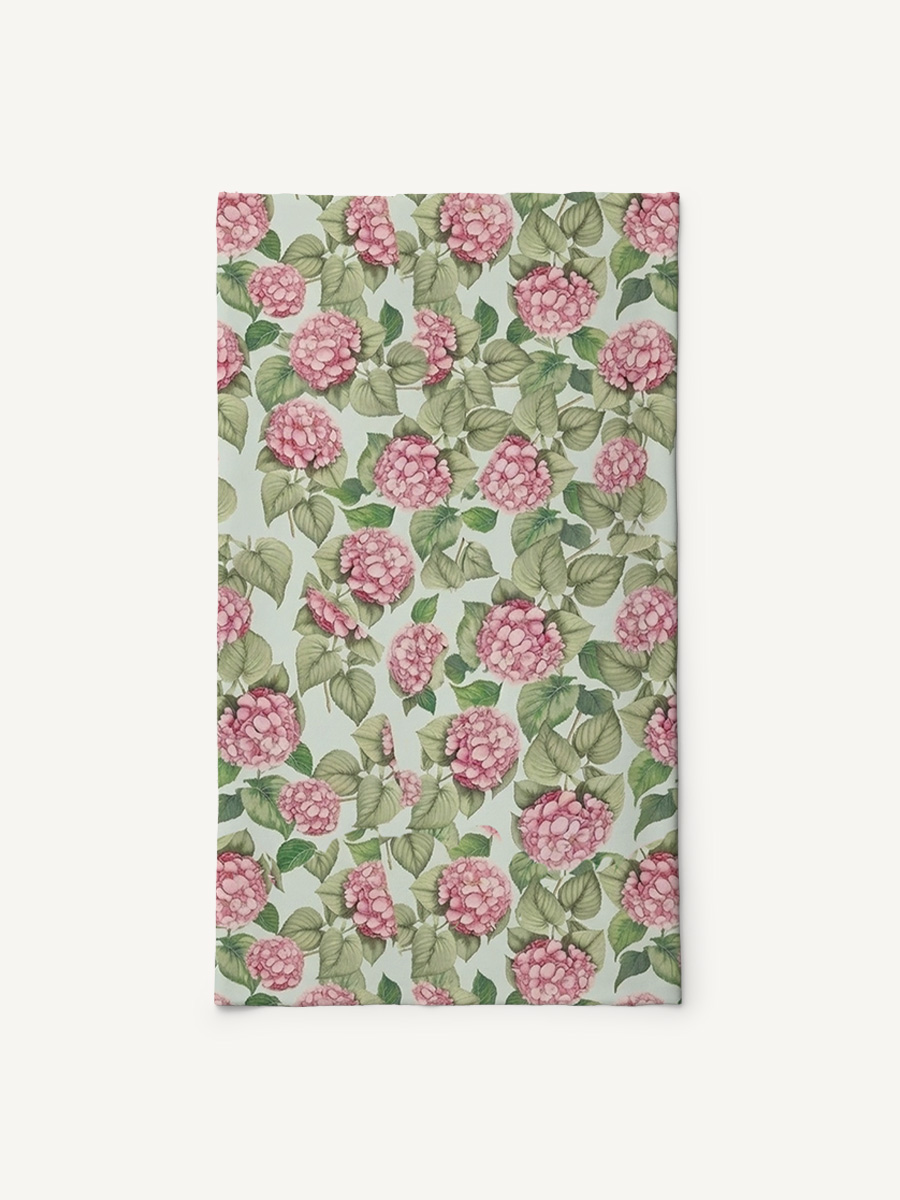 Hydrangea Whisper Print Boho Bandeau Headband