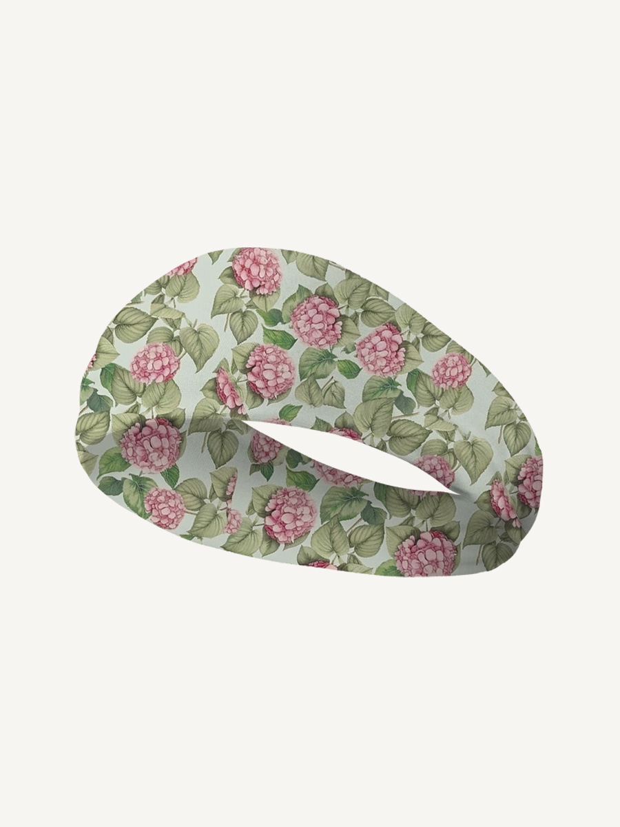 Hydrangea Whisper Print Boho Bandeau Headband