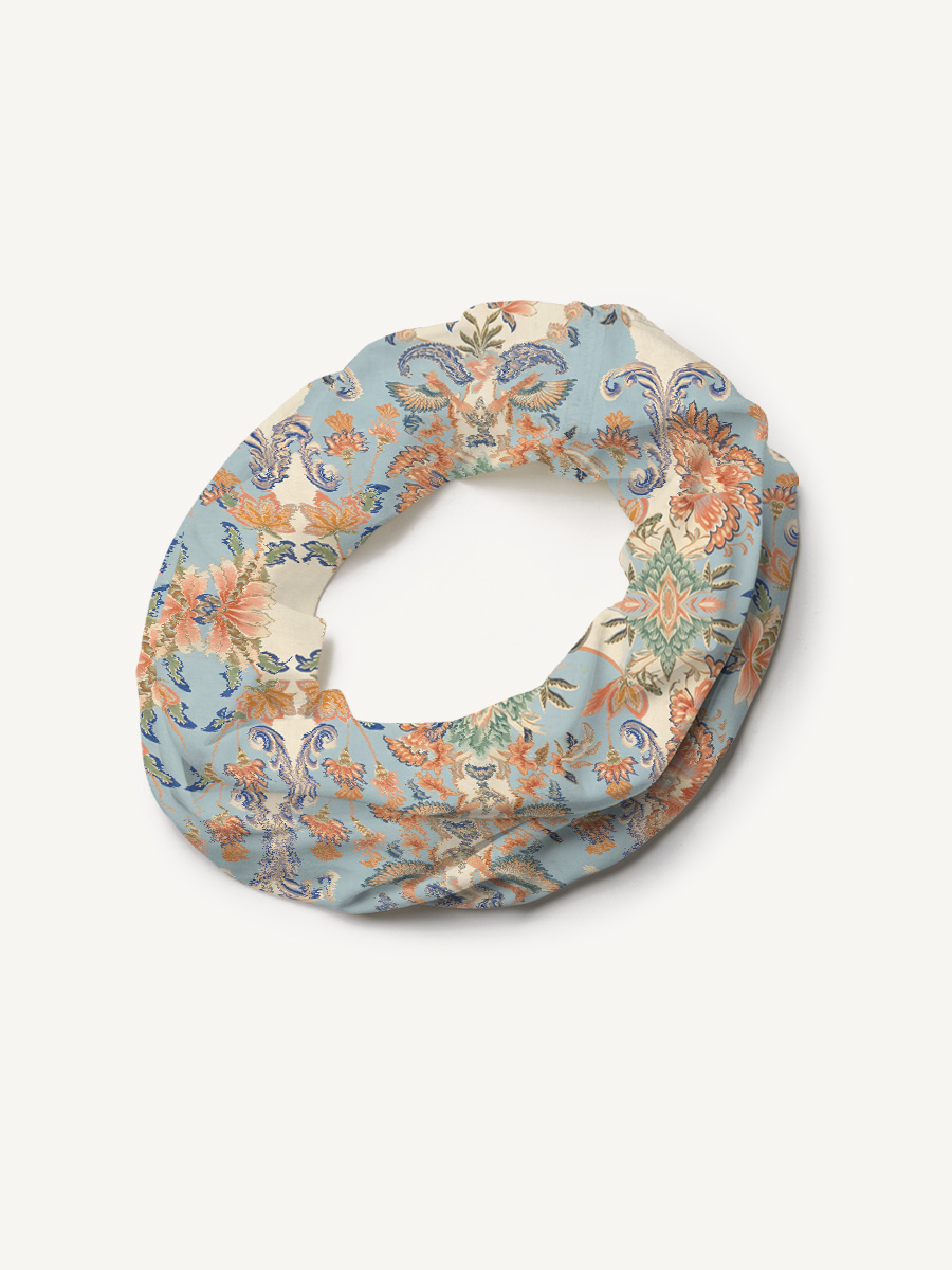 Azure Lily Palace Print Boho Bandeau Headband