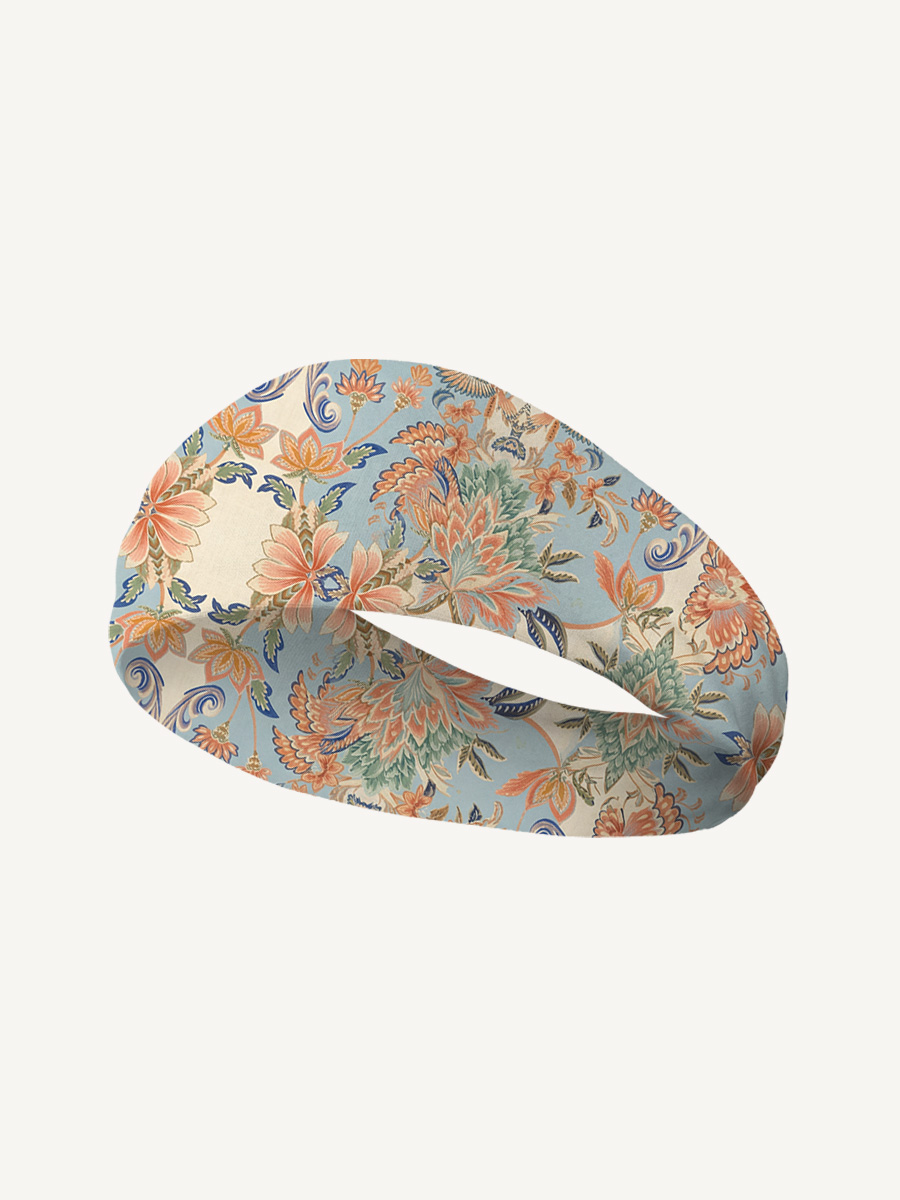Azure Lily Palace Print Boho Bandeau Headband