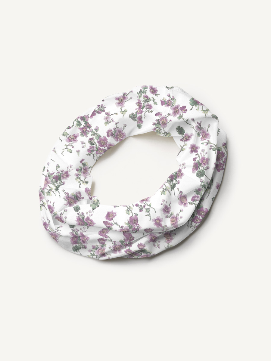 Lavender Field Whisper Print Boho Bandeau Headband
