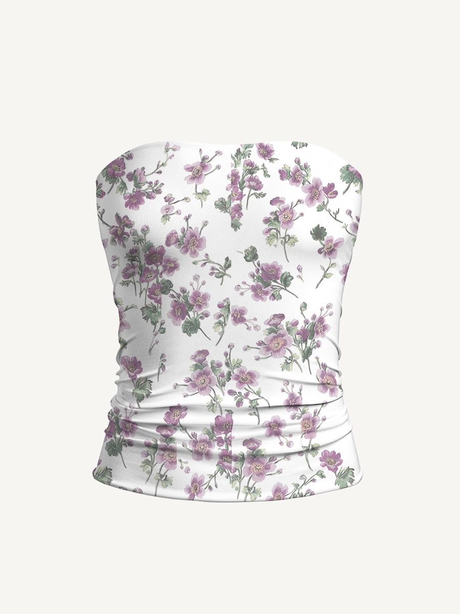 Lavender Field Whisper Print Boho Bandeau Headband