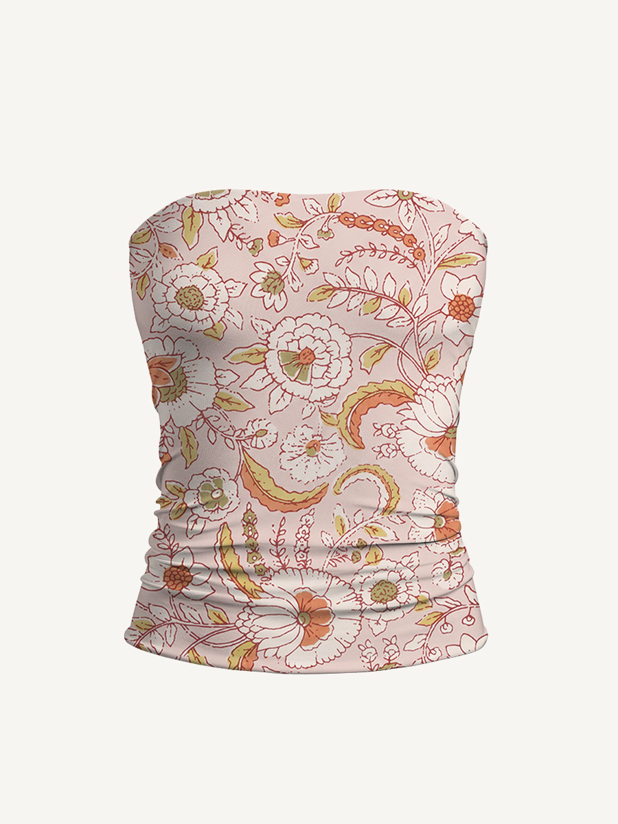 Dusty Bloom Whisper Print Boho Bandeau Headband