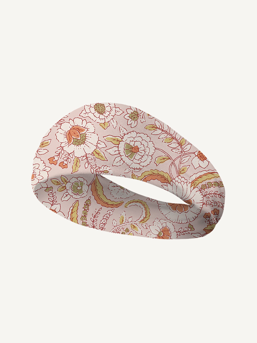 Dusty Bloom Whisper Print Boho Bandeau Headband