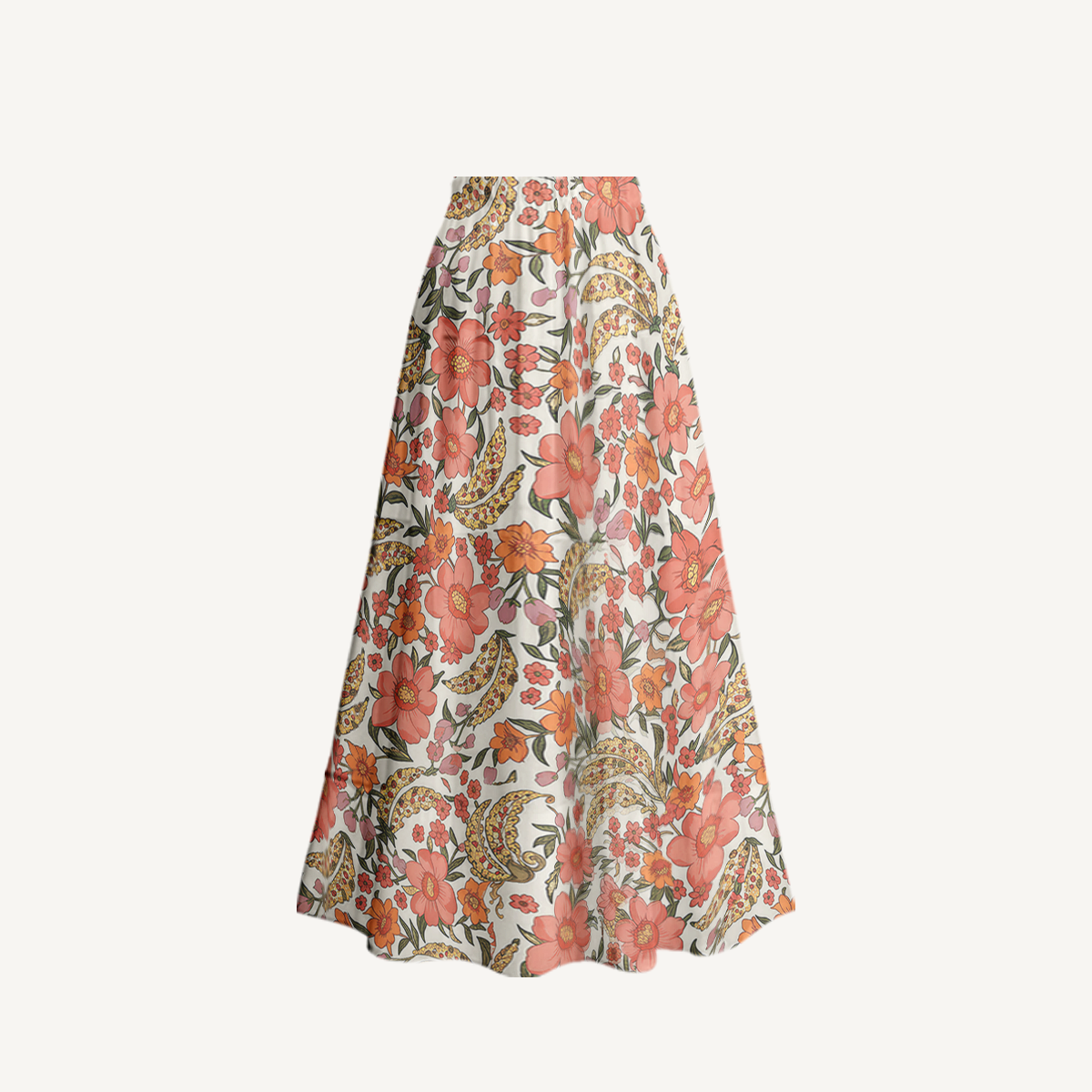 Amber Bloom Ruffled V Neck One Piece Swimsuit and Matching Midi Skirt Set